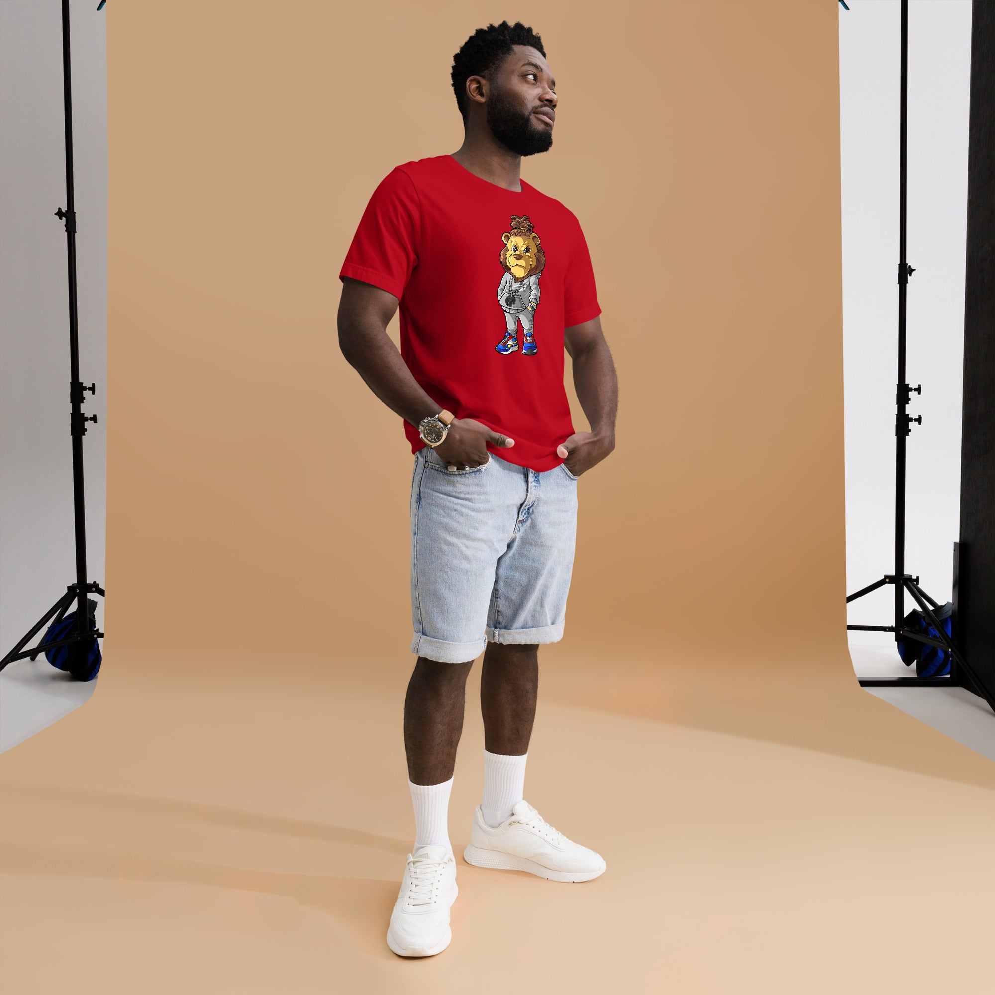 Grey Rasta Lion Unisex t-shirt